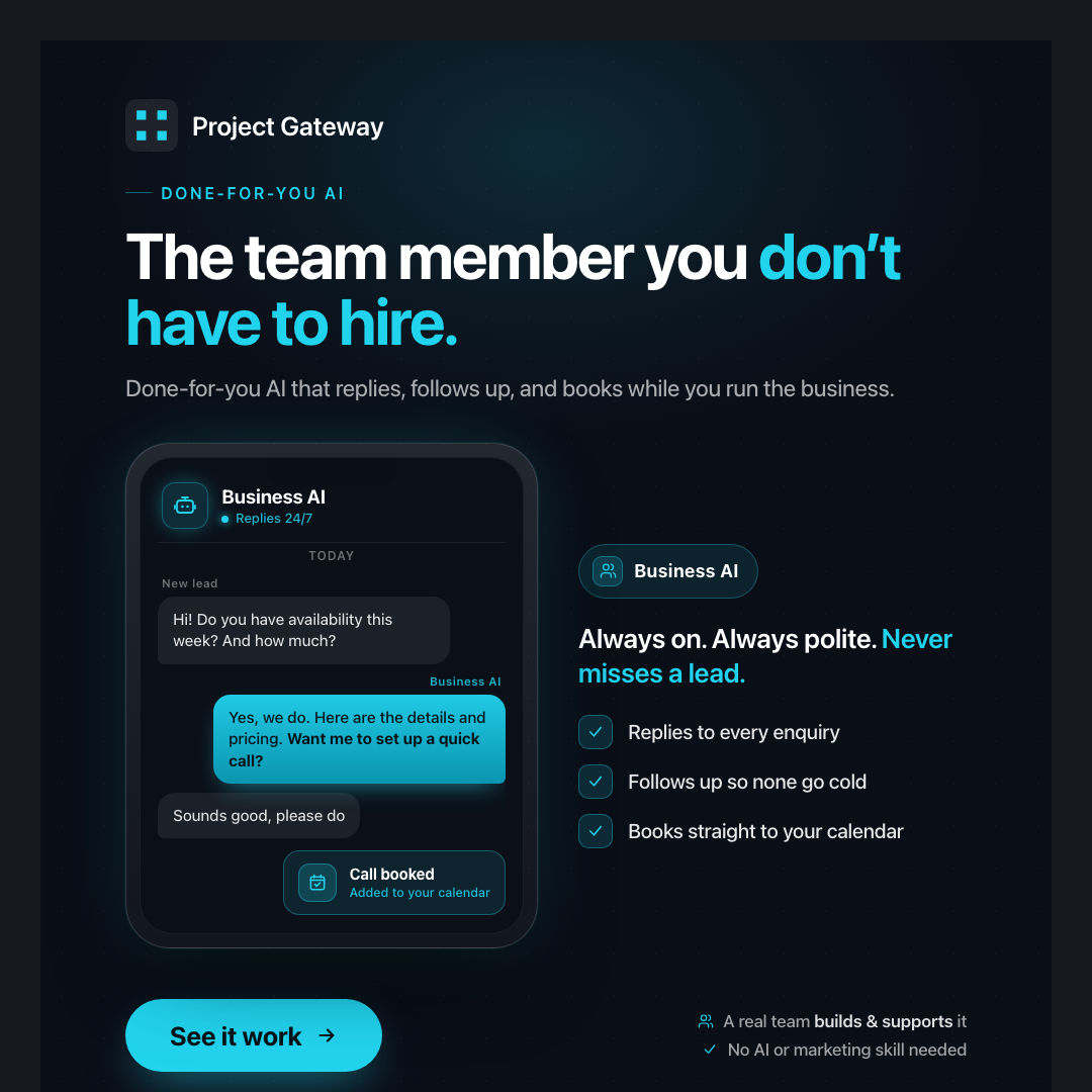 Project Gateway general business ad — AI Chat