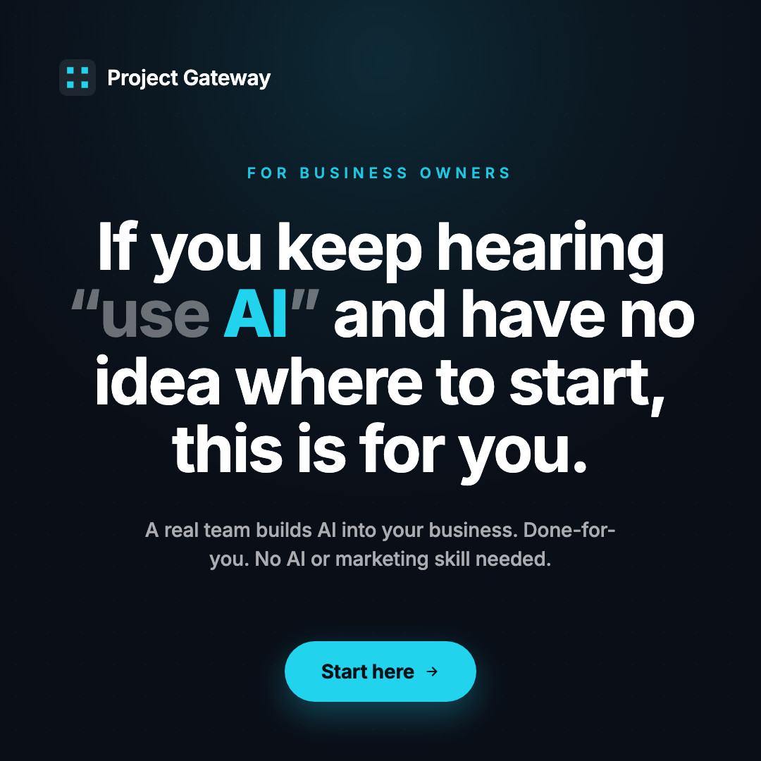 Project Gateway general business ad — Text Hook